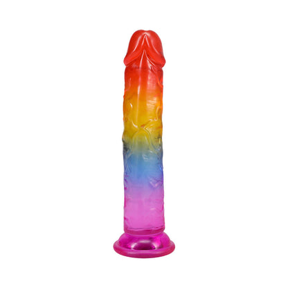 DOC JOHNSON - CRYSTAL JELLIES 7 IN. DONG RAINBOW