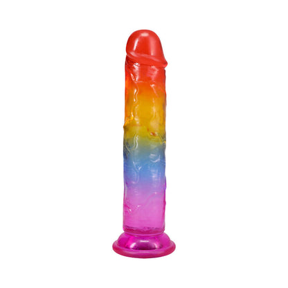 DOC JOHNSON - CRYSTAL JELLIES 7 IN. DONG RAINBOW