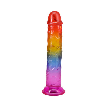 DOC JOHNSON - CRYSTAL JELLIES 7 IN. DONG RAINBOW