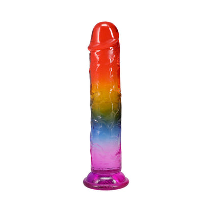 DOC JOHNSON - CRYSTAL JELLIES 8.5 IN. DONG RAINBOW