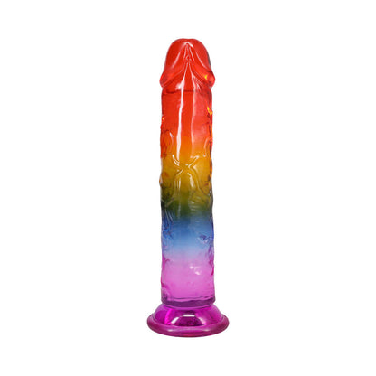 DOC JOHNSON - CRYSTAL JELLIES 8.5 IN. DONG RAINBOW