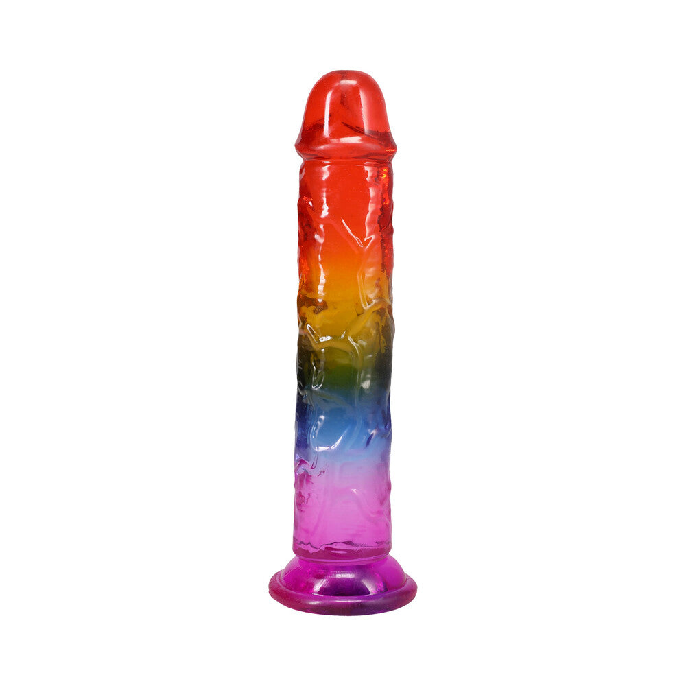 DOC JOHNSON - CRYSTAL JELLIES 8.5 IN. DONG RAINBOW