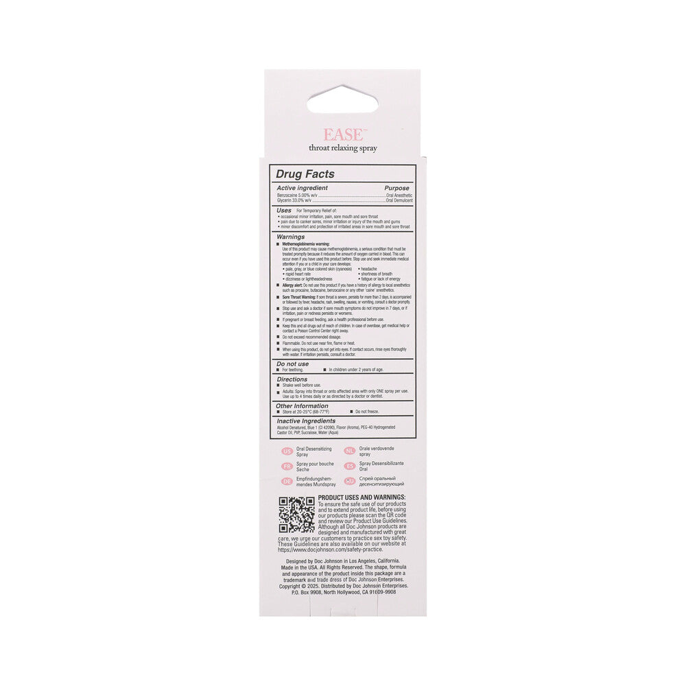 DOC JOHNSON - INTIMATE ENHANCEMENTS EASE THROAT RELAXING SPRAY COTTON CANDY 2 OZ.