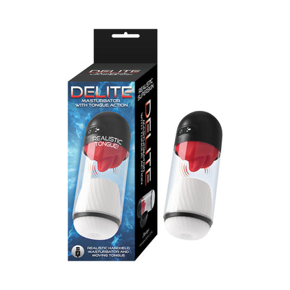 NASSTOYS - DELITE MASTURBATOR WITH TONGUE ACTION WHITE