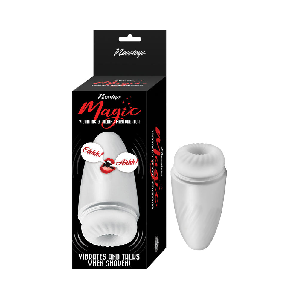 NASSTOYS - MAGIC VIBRATING & TALKING MASTURBATOR WHITE