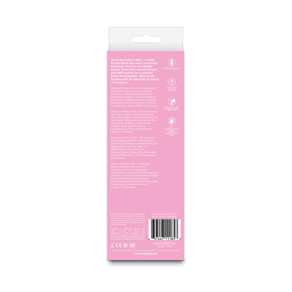 NS NOVELTIES - PRETTY IN PINK VELVET ROSA
