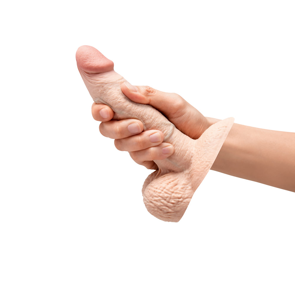 B-VIBE - SLIPSKIN REALISTIC SILICONE DILDO 6 IN. GIRTHY