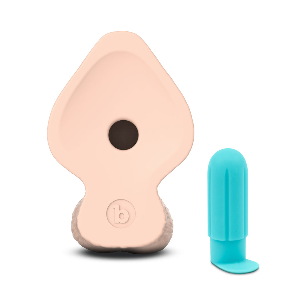 B-VIBE - SLIPSKIN REALISTIC SILICONE DILDO 8 IN. GIRTHY