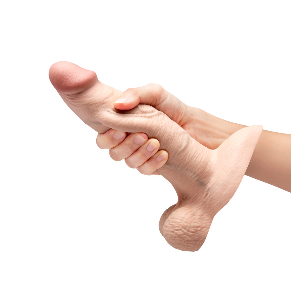 B-VIBE - SLIPSKIN REALISTIC SILICONE DILDO 8 IN. GIRTHY