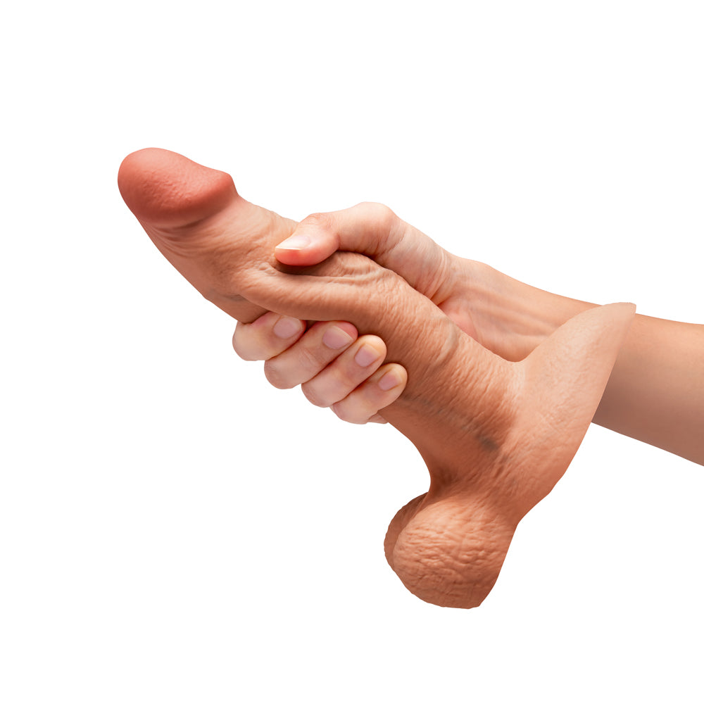 B-VIBE - SLIPSKIN REALISTIC SILICONE DILDO 8 IN. GIRTHY