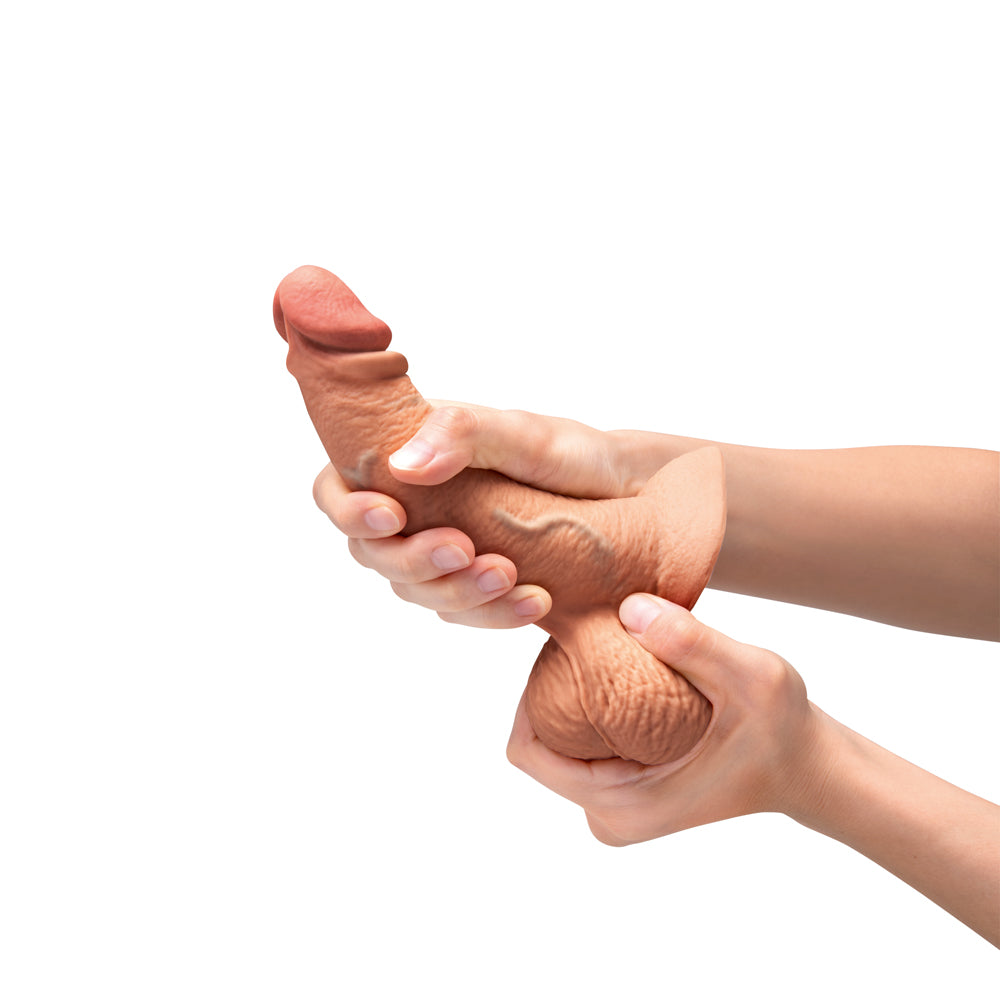 B-VIBE - SLIPSKIN REALISTIC SILICONE DILDO 6.5 IN. CURVED