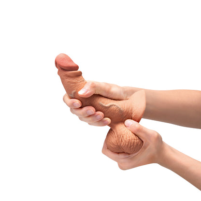 B-VIBE - SLIPSKIN REALISTIC SILICONE DILDO 6.5 IN. CURVED