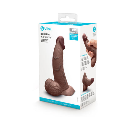 B-VIBE - SLIPSKIN REALISTIC SILICONE DILDO 6.5 IN. CURVED