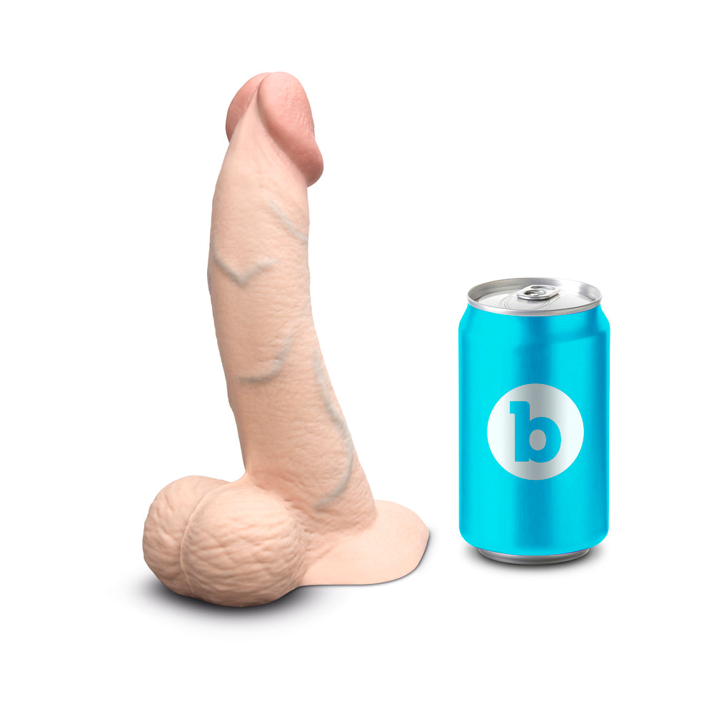 B-VIBE - SLIPSKIN REALISTIC SILICONE DILDO 8 IN. CURVED