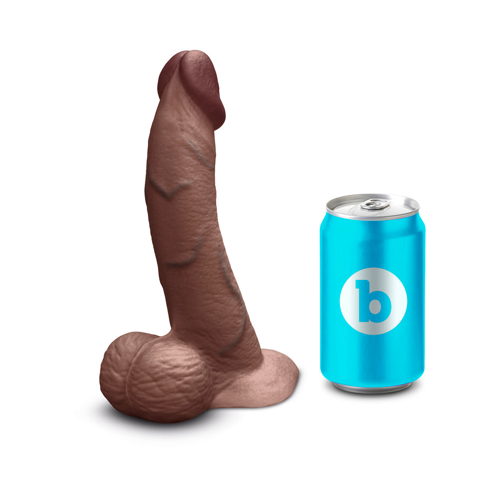 B-VIBE - SLIPSKIN REALISTIC SILICONE DILDO 8 IN. CURVED
