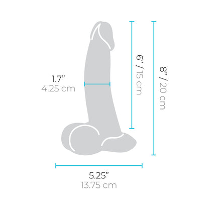 B-VIBE - SLIPSKIN REALISTIC SILICONE DILDO 8 IN. CURVED