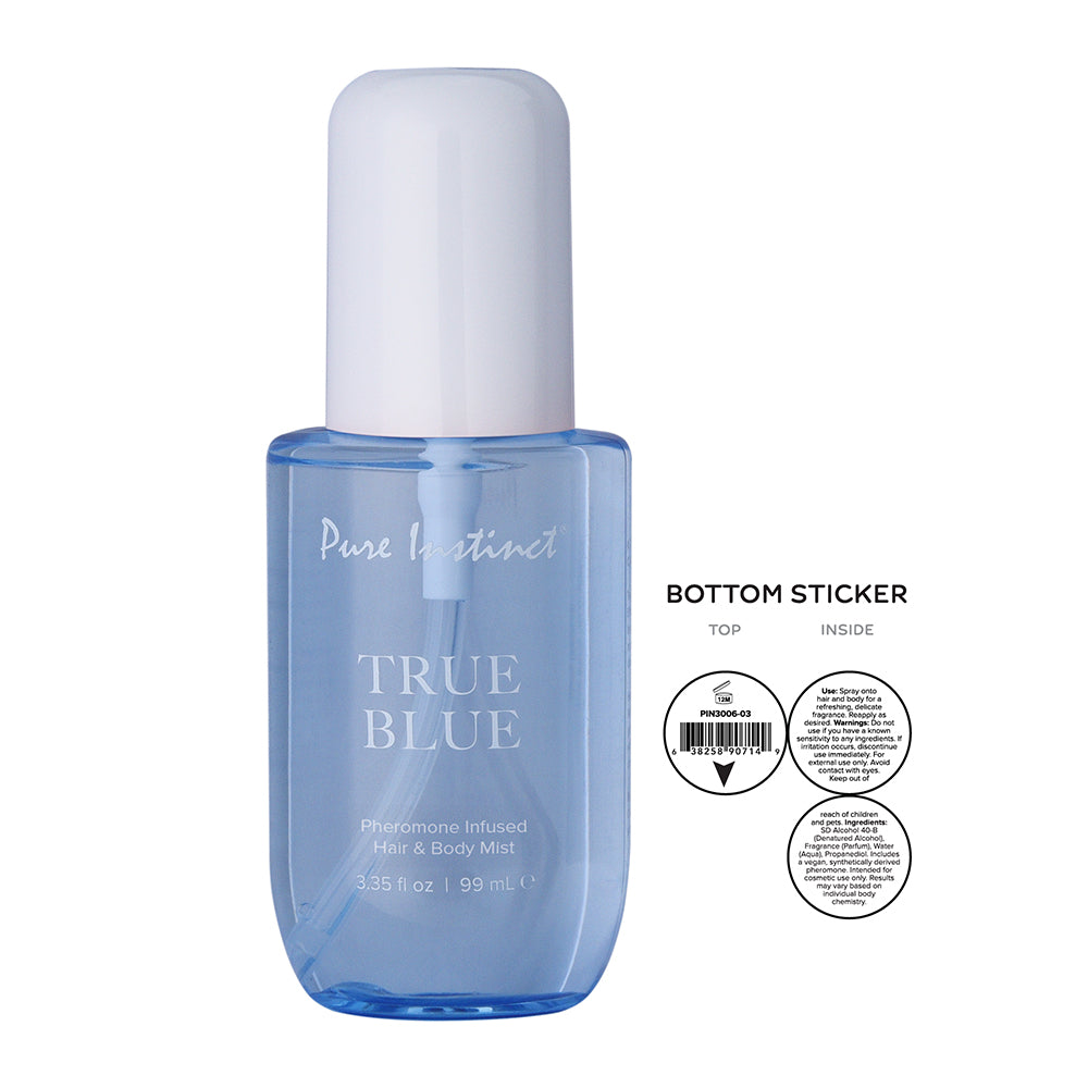 CLASSIC BRANDS - PURE INSTINCT PHEROMONE HAIR & BODY MIST TRUE BLUE 3.35 OZ.