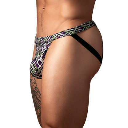 MALE POWER - GRIDLOCK'D JOCK WITH STRAP PRINT