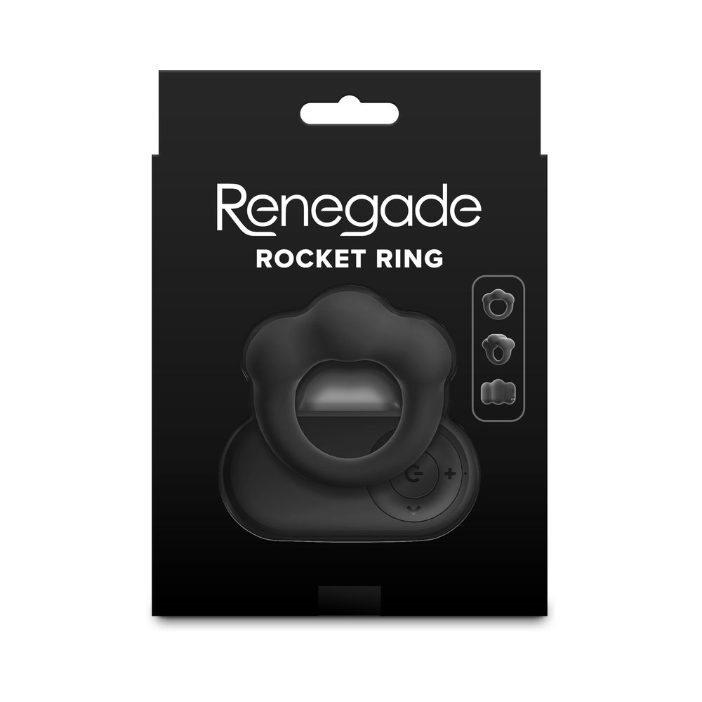 NS NOVELTIES - RENEGADE ROCKET RING BLACK