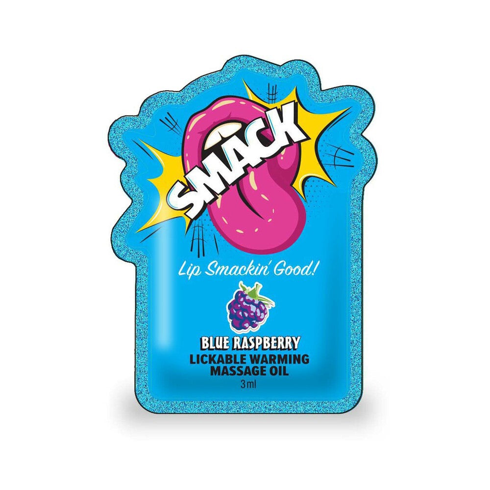 LITTLE GENIE - SMACK LICKABLE MASSAGE OIL 3 ML POUCH BLUE RASPBERRY