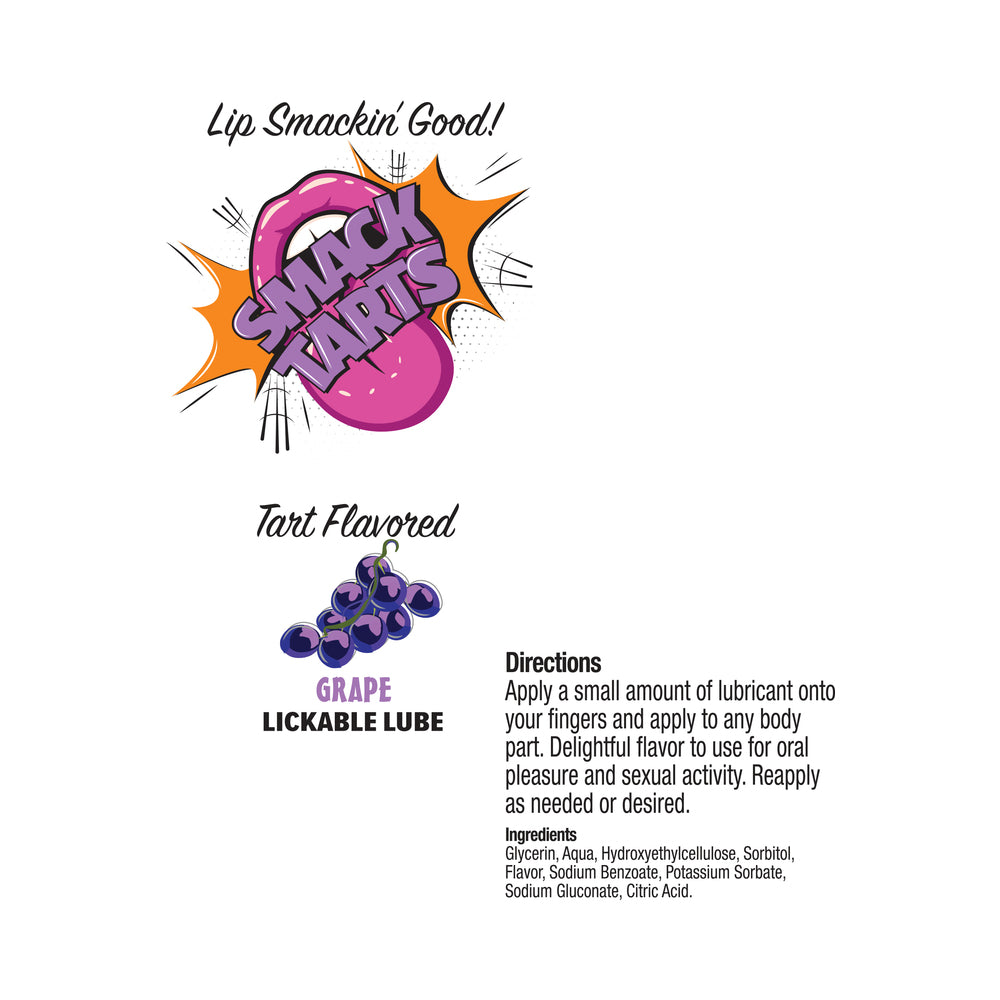 LITTLE GENIE - LUBRIFICANTE LAMBÍVEL SMACK TARTS UVA ÁCIDA 2 OZ.