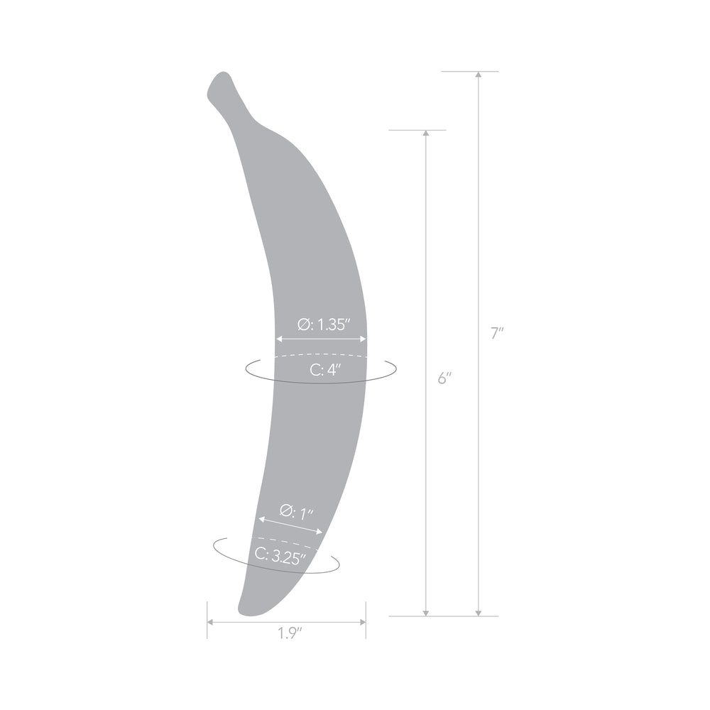 ELECTRIC EEL - GLAS BANANA JOY 7 IN. GLASS DILDO