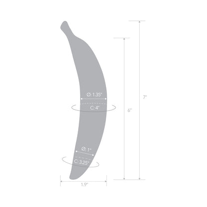 ELECTRIC EEL - GLAS BANANA JOY 7 IN. GLASS DILDO