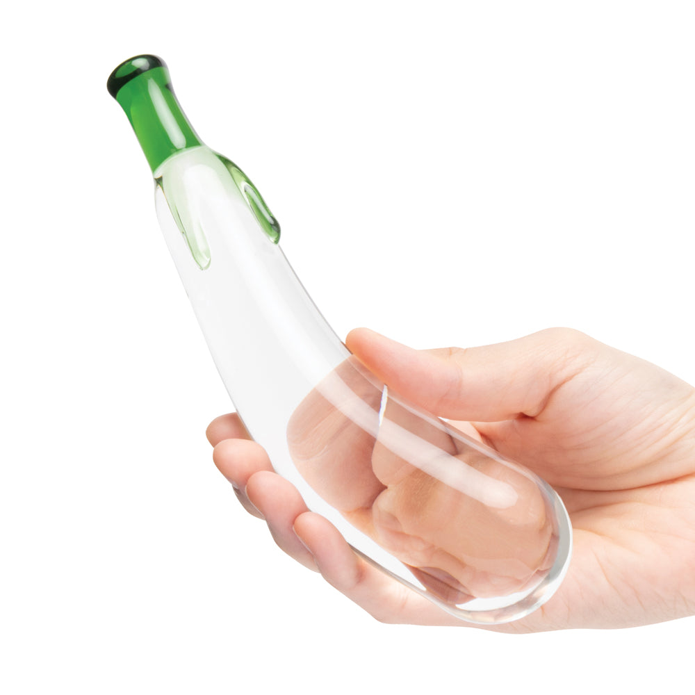 ELECTRIC EEL - GLAS EGGPLANT ECSTASY 7.25 IN. GLASS DILDO