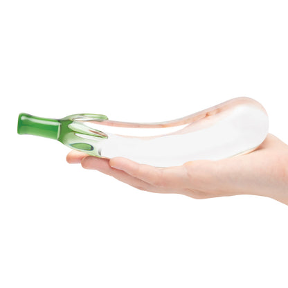 ELECTRIC EEL - GLAS EGGPLANT ECSTASY 7.25 IN. GLASS DILDO
