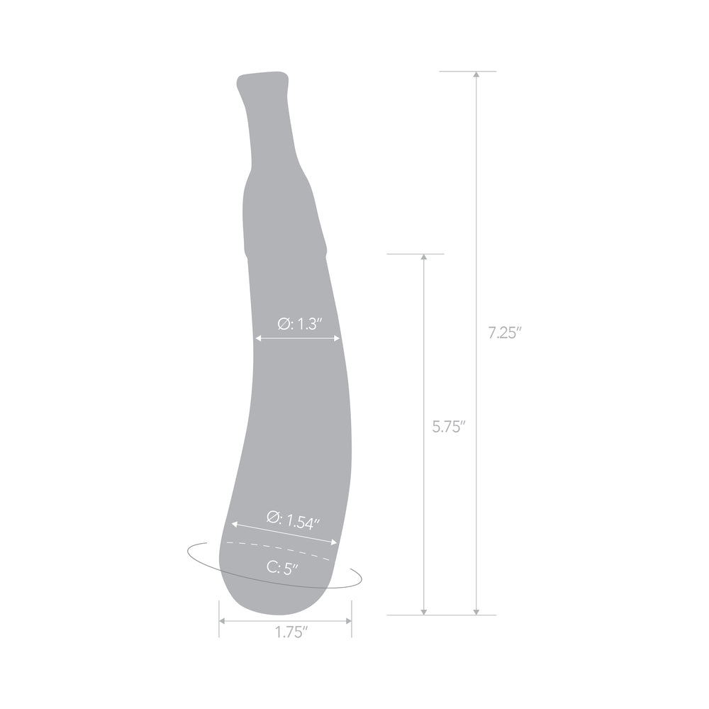 ELECTRIC EEL - GLAS EGGPLANT ECSTASY 7.25 IN. GLASS DILDO