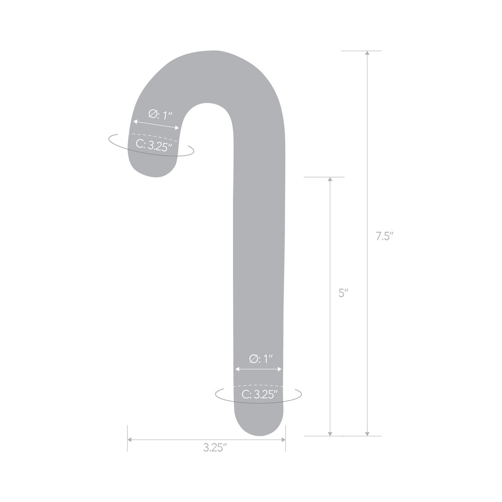 ELECTRIC EEL - DILDO DE VIDRO GLAS CANDY CANE DREAM 7,5 POL.
