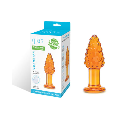 ELECTRIC EEL - GLAS CORNSTAR 4 IN. GLASS BUTT PLUG