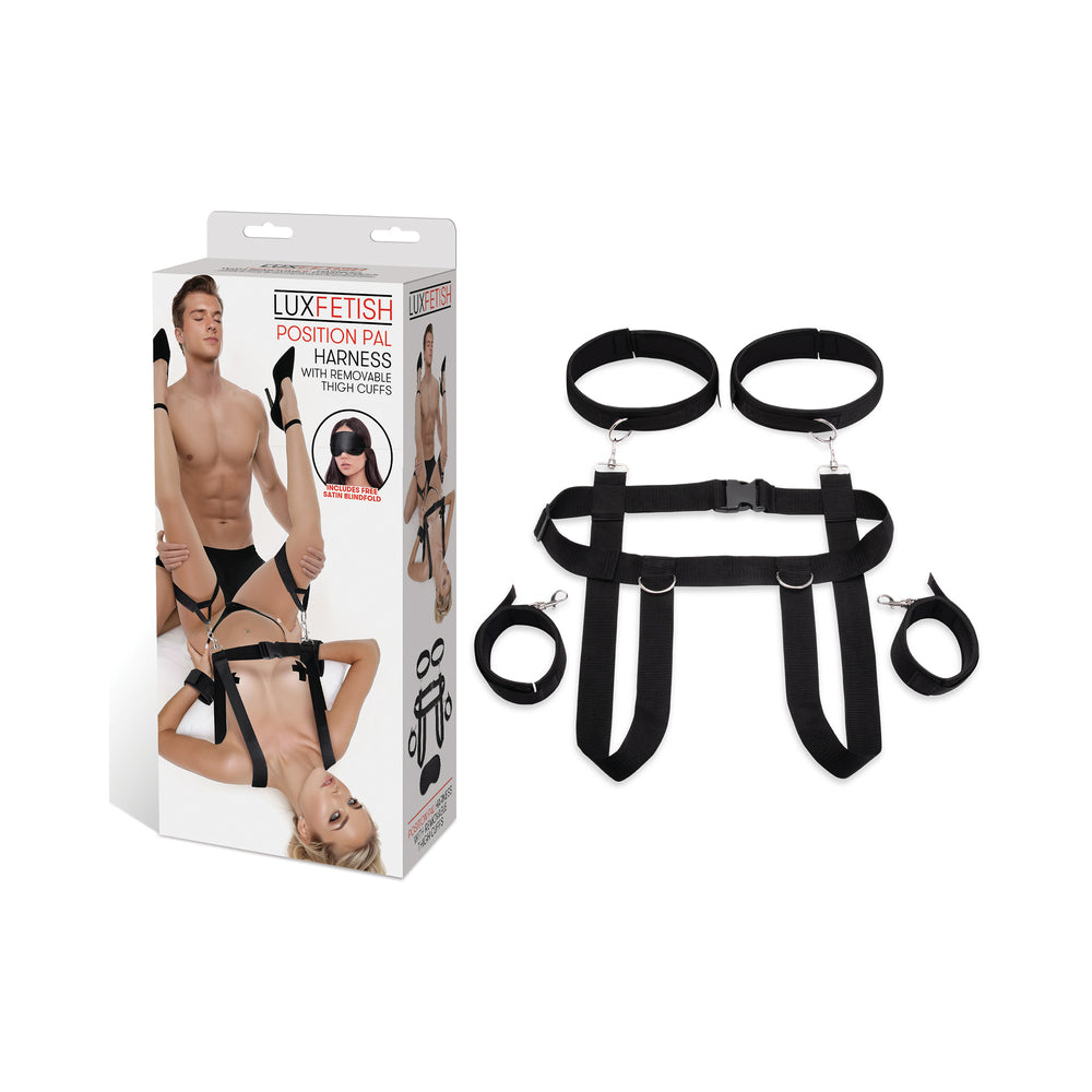 ELECTRIC EEL - LUX FETISH POSITION PAL HARNESS WITH REMOVABLE THIGH CUFFS