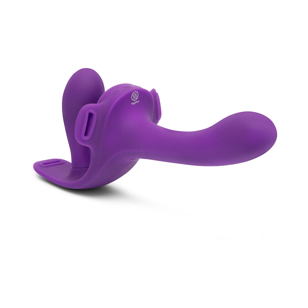 TOGETHER TOY - TOGETHER LOCK-IN DUAL-ENDED VIBRATING STRAP-ON & HARNESS SET