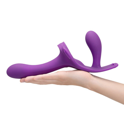 TOGETHER TOY - TOGETHER LOCK-IN DUAL-ENDED VIBRATING STRAP-ON & HARNESS SET