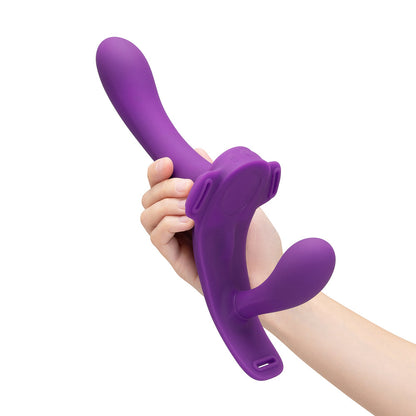 TOGETHER TOY - TOGETHER LOCK-IN DUAL-ENDED VIBRATING STRAP-ON & HARNESS SET