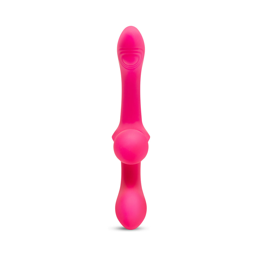 TOGETHER TOY - TOGETHER DOUBLE TAP DUAL-ENDED VIBRATING STRAPLESS STRAP-ON