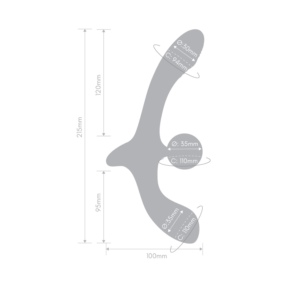 TOGETHER TOY - TOGETHER DOUBLE TAP DUAL-ENDED VIBRATING STRAPLESS STRAP-ON