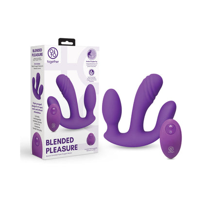 TOGETHER TOY - TOGETHER BLENDED PLEASURE REMOTE CONTROLLED TRIPLE-PRONGED VIBRATOR