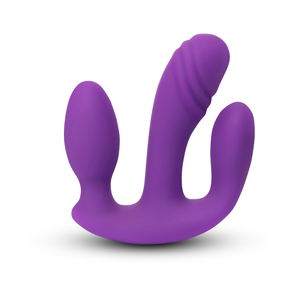 TOGETHER TOY - TOGETHER BLENDED PLEASURE REMOTE CONTROLLED TRIPLE-PRONGED VIBRATOR