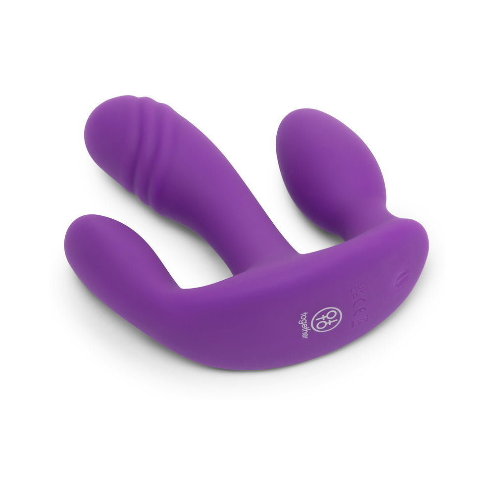 TOGETHER TOY - TOGETHER BLENDED PLEASURE REMOTE CONTROLLED TRIPLE-PRONGED VIBRATOR