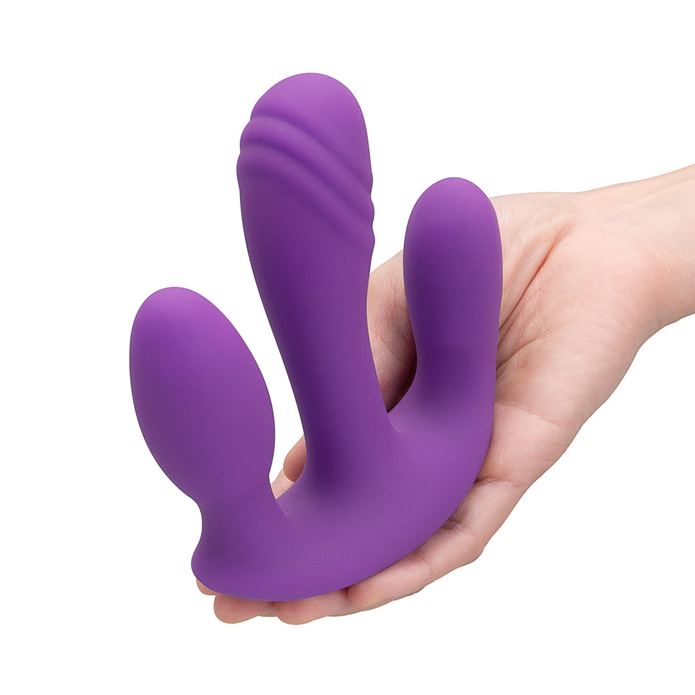 TOGETHER TOY - TOGETHER BLENDED PLEASURE REMOTE CONTROLLED TRIPLE-PRONGED VIBRATOR