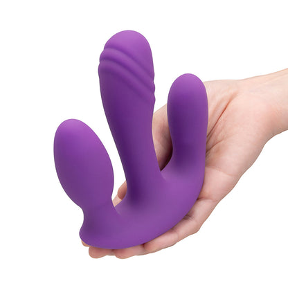 TOGETHER TOY - TOGETHER BLENDED PLEASURE REMOTE CONTROLLED TRIPLE-PRONGED VIBRATOR
