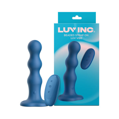 LUV INC. - BS38: BEADED STRAP-ON LUV VIBE BLUE