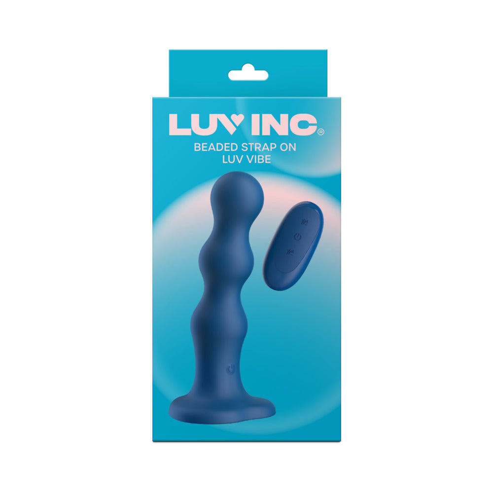 LUV INC. - BS38: BEADED STRAP-ON LUV VIBE BLUE