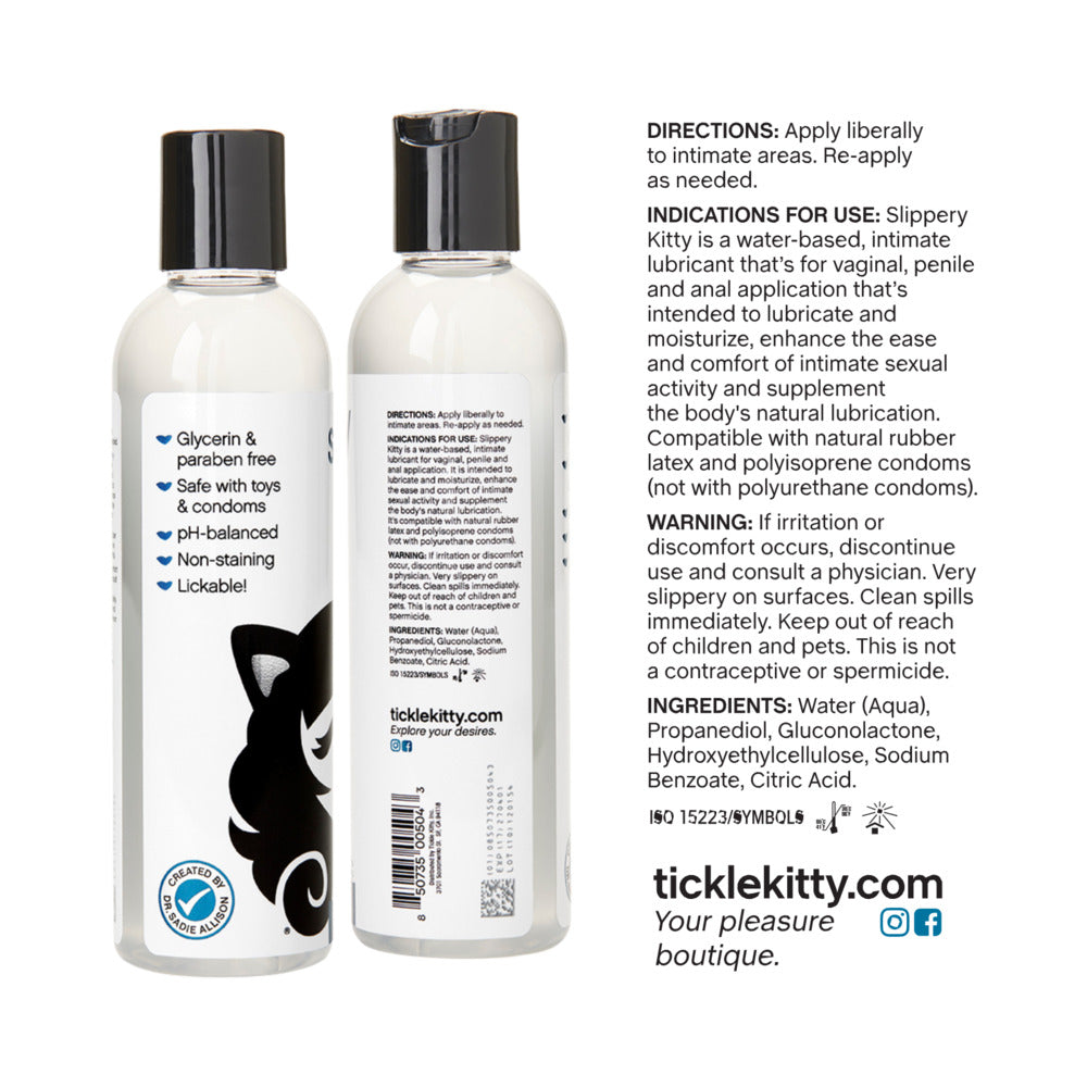 TICKLE KITTY - LUBRIFICANTE À BASE DE ÁGUA SLIPPERY KITTY 118 ML