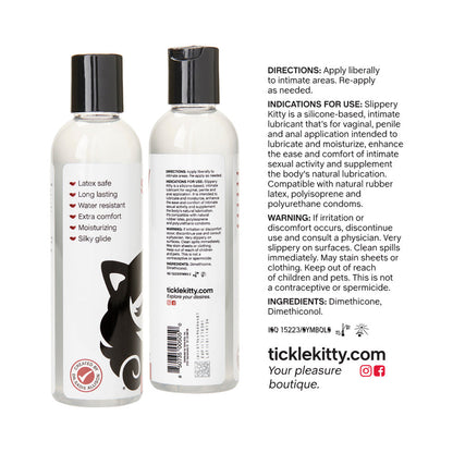 TICKLE KITTY - SLIPPERY KITTY SILICONE LUBRICANT 4 OZ.