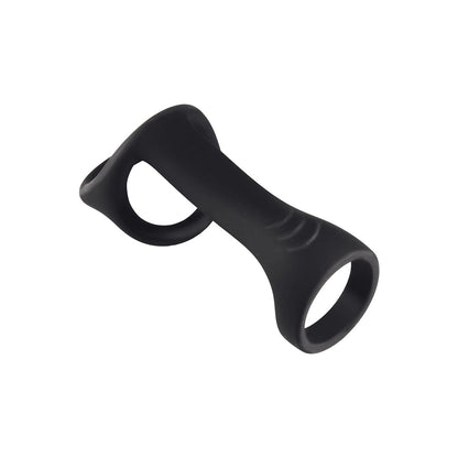 NASSTOYS - MAGIC RIDGED COCK STRAP & BALL STRETCHER, BLACK