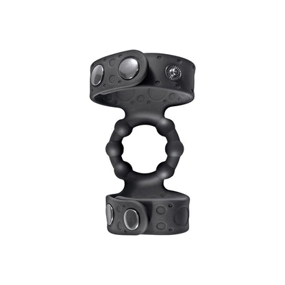 NASSTOYS - MAGIC BEADED COCK RING & ADJUSTABLE BALL STRAPS BLACK