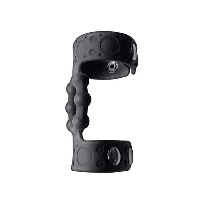 NASSTOYS - MAGIC BEADED COCK RING & ADJUSTABLE BALL STRAPS BLACK